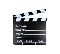 Henbrandt Movie Clapper Board 18x20cm - Hollywood Film Clapboard Party Prop Decoration for Kids, Adults, Boys & Girls Fancy Dress Costume Accessory - Cinema Theme