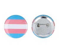 Henbrandt Pack of 1 Transgender Badge 4cm Pin Button LGBT Pride Accessories Pin Badges Trans Flag LGBTQ Pins Transgender Accessories Button Badges for Gay Pride Parades, Parties and Carnivals
