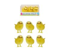 HENBRANDT Pack of 12 Fluffy Yellow Chicks Mini Easter Chick Decorations for Easter Art and Crafts Little Chicken Spring Decorations Kids Egg Hunt Easter Bonnet Decoration and Cake Decorations