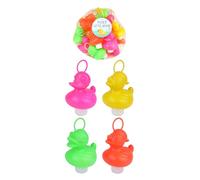 Henbrandt Pack of 20 Weighted Bath Ducks - 7cm with Hooks, 4 Neon Colours, Hook the Duck Game