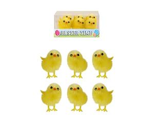HENBRANDT Pack of 24 Fluffy Yellow Chicks Mini Easter Chick Decorations for Easter Art and Crafts Little Chicken Spring Decorations Kids Egg Hunt Easter Bonnet Decoration and Cake Decorations