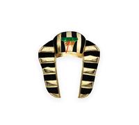 HENBRANDT Pack of 6 - Adult Egyptian Pharaoh Headdress Black Gold Striped Costume Accessory Fancy Dress Party Halloween Men Women Headpiece