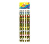 Henbrandt Pack Of 6 Farm Animal Pencils With Erasers