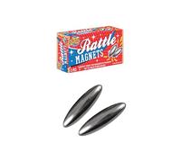 Henbrandt Pack of 6 - Rattle Magnet Twin-Pack Rattling Snake Egg Elliptical Zingers Hematite Effect Magnets for Desks Fridges Offices Classroom Education Fidget Toys for ADHD Anxiety Autism and OCD