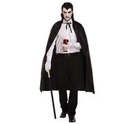 HENBRANDT Premium Black Halloween Cape Adult Vampire Dracula Costume Accessory - Gothic Full Length One Size Fancy Dress Party Theatrical Performance Outfit Elegantly Styled