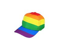 HENBRANDT Rainbow Pride Baseball Cap 6-Stripe Gay Pride Flag Snapback Hat Unisex LGBTQ+ Pride Accessories Costume Accessory Headwear Festival Summer Sun Hat for Men and Women