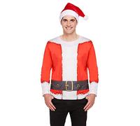 HENBRANDT Santa Claus Christmas Top (One Size) Adult's Fancy Dress Costume