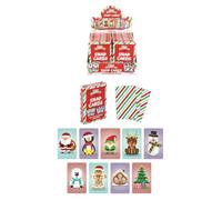 HENBRANDT Set of 12 x Packs Christmas Snap Card Games 9cm Kids Memory Pair Game Xmas Snap Cards Stocking Filler Christmas Eve Box Party Favours Loot Bag Fillers Lucky Dip for Boys and Girls