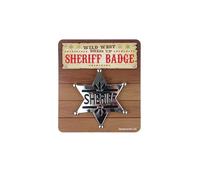 HENBRANDT Adult Sheriff Badge 5.5cm Star Badge Police Sheriff Cowboy Detective Badge Wild West Fancy Dress Halloween Cosplay Fancy Dress Costume Accessories for Men and Women