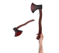 Henbrandt Single Bloodied Hand Axe 47cm Halloween Bloody Tool Prop Horror Weapon Fake Hatchet Axe with Blood Splatter Trick or Treat Halloween Fancy Dress Costume Accessories