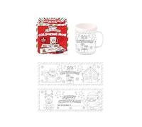 HENBRANDT Single Christmas Colouring Mug for Kids Children’s Stocking Fillers Christmas Eve Box Xmas Party Favours Colour Your Own Arts and Crafts for Boys and Girls