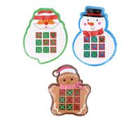 Henbrandt Single Christmas Noughts and Crosses EVA Foam Game for Kids Travel Size Mini Tic-Tac-Toe XO Game Toys Xmas Stocking Fillers Loot Bag Filler Party Favour for Boys and Girls