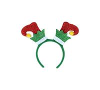 HENBRANDT Single Christmas Upside Down Elf Boots Tinsel Headband Novelty Red and Green Elf Legs Xmas Party Headwear Christmas Holiday Party Fancy Dress Accessories for Adults
