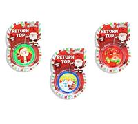 Henbrandt Single Light Up Mini Christmas Yo Yo 5.4cm Xmas Return Tops with Flashing LED Lights Beginner Yoyo Toys for Kids Stocking Filler Loot Bag Fillers Party Favour for Boys and Girls