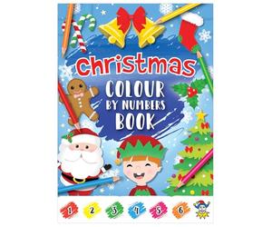 Henbrandt Single Mini Christmas Colour By Numbers Book Kids A6 Activity Book Santa Claus Xmas Learning Party Bag Loot Bag Fillers Prizes Gifts Classroom Rewards Mini Colouring Books for Boys and Girls