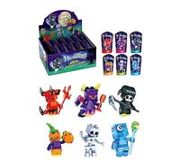 HENBRANDT Single Mini Glow-in-the-Dark Halloween Block Kit for Kids 6 Designs Building Blocks Mini Figure Construction Toy Trick or Treat Party Favours Loot Bag Fillers for Boys and Girls