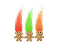 HENBRANDT Single Mini Retro Troll Doll with Hair 3.5cm Lucky Trolls Vintage Style Party Favour Loot Bag Filler Pocket Money Toy for Boys and Girls, T90121