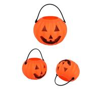 Henbrandt Single Pack: Mini Halloween Pumpkin Treat Candy Buckets with Handles 6-Pack Orange Pumpkins 6.5cm Decoration Trick or Treat Candy Holder Halloween Party Supplies