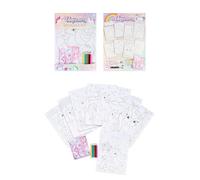 HENBRANDT Single Unicorn Colouring Set with 8 Sheets and 6 Mini Colouring Pencils A4 Colouring Children’s Activity Pack Fantasy Magic Birthday Loot Bag Party Favours for Girls and Boys