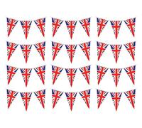 Henbrandt Single Union Jack Triangular Party Bunting 7m Celebration Bunting Great Britain British Party Decorations with 25 Flags Royal Theme Pub BBQ Decoration