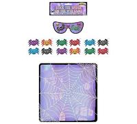 HENBRANDT Stick the Spider on the Web 14 Piece Halloween Party Game for Boys and Girls Unisex Toys Spooky Party Games for Kids Trick or Treat Halloween Activity Game, Purple, 41 x 41 cm (V51 826)