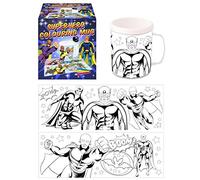Henbrandt Superhero Colouring Mug - Colour Your Own Arts & Crafts