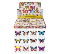 HENBRANDT Temporary Tattoo's - BUTTERFLY - 12 x 3 packs = 36 Tattoos supplied