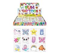 HENBRANDT Temporary Tattoo's - CUTE CREATURES - 12 x 7 packs = 84 Tattoos supplied