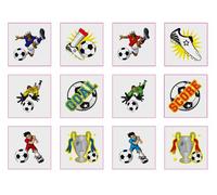 HENBRANDT Temporary Tattoo's - FOOTBALL - 12 x 2 packs = 24 Tattoos supplied