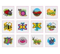 HENBRANDT Temporary Tattoo's - INSECT - 12 x 3 packs = 36 Tattoos supplied