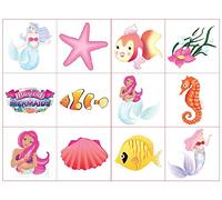 HENBRANDT Temporary Tattoo's - MERMAIDS - 12 x 3 packs = 36 Tattoos supplied
