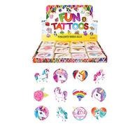 Henbrandt Temporary Tattoo's - UNICORN - 12 x 3 packs = 36 Tattoos supplied