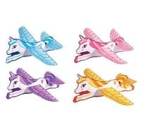 HENBRANDT Unicorn Flying Gliders, Party Bag Fillers Children's Games & Prizes, (4)