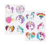 Henbrandt Fun Tattoos Unicorn - Pack of 10 Sheets, 6 per Sheet