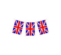 Henbrandt 1 x Union Jack Rectangular Party Bunting 10m Celebration Bunting Great Britain Union Jack British Party Decorations with 20 Flags Royal Theme Garland Pub BBQ Decoration