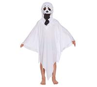 Henbrandt UNISEX KIDS WHITE SCARY GHOST CAPE COSTUME HALLOWEEN PARTY FANCY DRESS 4-12 YEARS (Small (4-6 Years), White Ghost Cape)