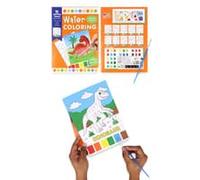 HENBRANDT Water Colouring Sets - Painting Activity with 10 Sheets Paint Brush Children Kids Creative Art Play Educational Designs (1, Dinosaur)