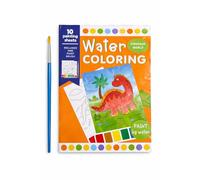 HENBRANDT Water Colouring Sets - Painting Activity with 10 Sheets Paint Brush Children Kids Creative Art Play Educational Designs (1, Dinosaur)