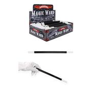 HENBRANDT [x Magic Wands 26.5cm Classic Black White Magician Fancy Dress Costume Accessory Party Favours Lucky Dip Prizes Gifts Children Adults Wizard Themed Parties Halloween