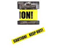 HENBRANDT Yellow Caution Tape Warning Keep Out Barrier Tape 6.1m Non-Adhesive Hazard Tape Prop Scary Halloween Party Decoration Banner Crime Scene Props Roll Indoor and Outdoor Halloween Decorations