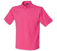 Henbury 65/35 Classic piqué polo shirt H400 - 3-button placket with dyed buttons
