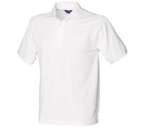 Henbury 65/35 Classic piqué polo shirt H400 - 3-button placket with dyed buttons