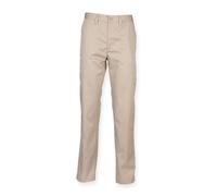 Henbury 65/35 flat fronted chino trousers H640 - Flat front, straight leg