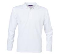 Henbury Adults Unisex Long Sleeve Coolplus Piqu Polo Shirt PC3836
