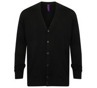 Henbury Cardigan à boutons en forme de V pour hommes - Pull de travail de bureau