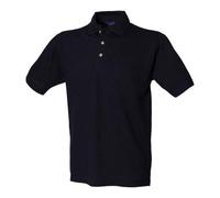 Henbury Classic Cotton PiquÃ© Polo Shirt Stand-Up Collar Side Vents Men Women