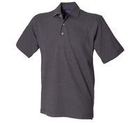 Henbury Classic Cotton Pique Polo With Stand-Up Collar H100 - Casual Unisex
