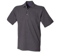 Henbury Classic cotton piqué polo with stand-up collar H100 - Mens