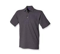 Henbury Classic Heavy Pique Polo Shirt : Color - Charcoal : Size - L