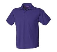 Henbury Classic PiquÃ© Polo Shirt 65/35 Polyester Cotton Purple Workwear